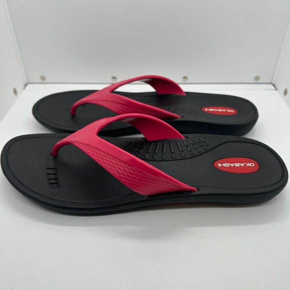 Okabashi Pink Flip Flops Sandals Women’s Size L - Picture 4 of 10